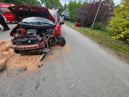 Wypadek na ul. Elektryków w Opolu. Jedna osoba w szpitalu