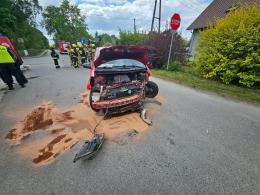 Wypadek na ul. Elektryków w Opolu. Jedna osoba w szpitalu