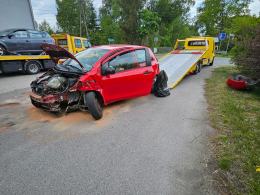Wypadek na ul. Elektryków w Opolu. Jedna osoba w szpitalu