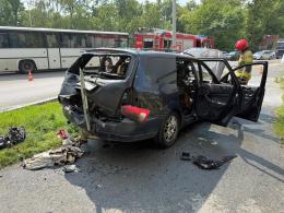 Pożar samochodu osobowego na ul. Wrocławskiej w Opolu