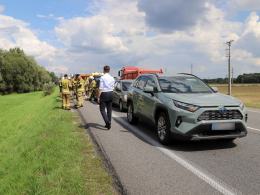 Zderzenie czterech aut na obwodnicy Opola. Do szpitala trafiła kobieta z dzieckiem