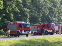 Kolizja czterech pojazdów na DK46 w Dębskiej Kuźni