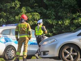 Kolizja czterech pojazdów na DK46 w Dębskiej Kuźni