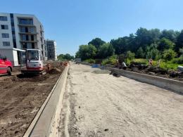 Ulica Wisławy Szymborskiej w budowie. "Wrocławska Bis" nabiera kształtu