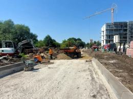 Ulica Wisławy Szymborskiej w budowie. "Wrocławska Bis" nabiera kształtu