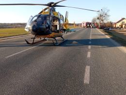 Poważny wypadek na DK39 między Michałowicami a Lubszą. Droga całkowicie zablokowana