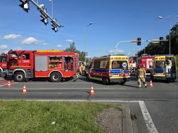 Zderzenie karetki i busa na obwodnicy Opola. Interweniował śmigłowiec LPR