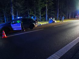 Wypadek na DK45. Kierowca w szpitalu