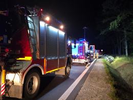 Wypadek na DK45. Kierowca w szpitalu