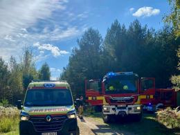 Poszukiwania w lesie zakończone sukcesem. Grzybiarz ewakuowany przez służby