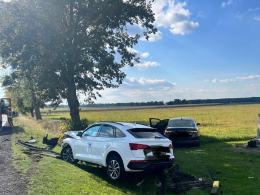 Wypadek na DK38. Dziecko i dorosły trafili do szpitala