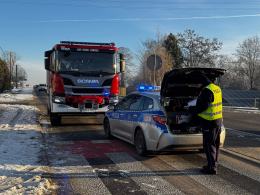Zderzenie pojazdów w Lubrzy. Jeden z kierowców trafił do szpitala