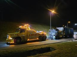 Pożar ciągnika siodłowego na MOP Wysoka przy autostradzie A4