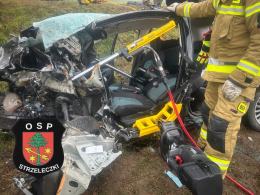 Prokuratura bada tragiczny wypadek pod Strzeleczkami. Zginęło nienarodzone dziecko
