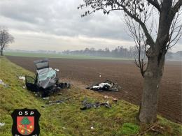 Prokuratura bada tragiczny wypadek pod Strzeleczkami. Zginęło nienarodzone dziecko