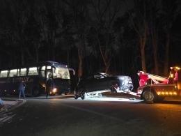 Zderzenie autobusu i dwóch samochodów osobowych- trzy osoby poszkodowane