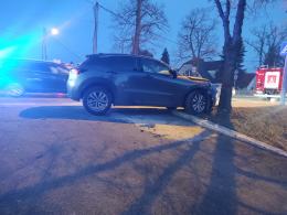 Lexus rozbity o drzewo w Opolu. Kierowca miał ponad 2 promile alkoholu