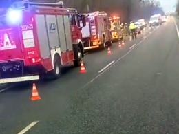 Ciężarówka w rowie na DK46 w Dąbrowie. Utrudnienia w ruchu