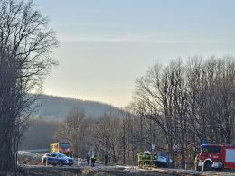 Zderzenie czeskiego pociągu z samochodem w Pokrzywnej