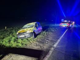 Dachowanie na DK94 w Łosiowie. 19-latka pod wpływem alkoholu