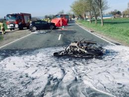 Śmiertelny wypadek na DK46. Zginął motocyklista.