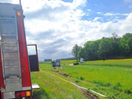 Cysterna z materiałem łatwopalnym przewróciła się na A4. Są utrudnienia pod Opolem