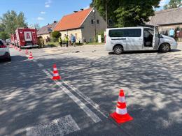 Wypadek z udziałem motocyklisty na ulicy Oświęcimskiej w Opolu