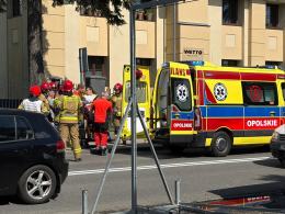 Motorowerzysta trafił do szpitala po zderzeniu z samochodem na ulicy Rejtana