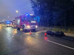 Zdarzenie z udziałem motocyklisty na DK45 w Jełowej