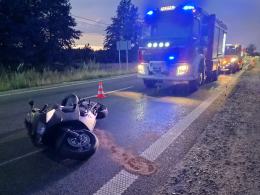 Zdarzenie z udziałem motocyklisty na DK45 w Jełowej