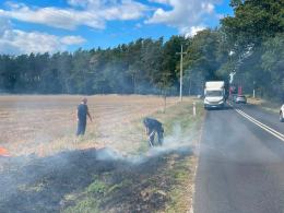 Zakaz prowadzenia, nietrzeźwy kierowca i pożar. Interwencje policjantów w rejonie Turawy