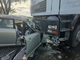 Wypadek na DK94 w Strzelcach Opolskich. Jedna osoba ranna. Droga zablokowana