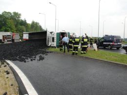 Przewrócona ciężarówka