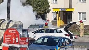  Pożar samochodu na ulicy Bielskiej w Opolu