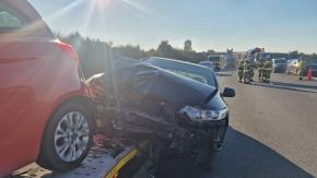 Karambol czterech pojazdów na A4 za Górą św. Anny
