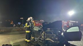 Wypadek na obwodnicy Opola. Zderzenie czterech aut, pięć osób rannych