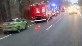 Ciężarówka w rowie na DK46 w Dąbrowie. Utrudnienia w ruchu