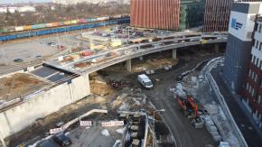 Postępy na budowie wiaduktu przy Centrum Usług Publicznych