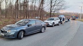 Cztery auta zderzyły się na DK46 pod Nysą. Kierująca ukarana mandatem