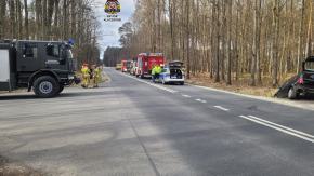 Wypadek na trasie Szumirad-Bierdzany. Jedna osoba poszkodowana