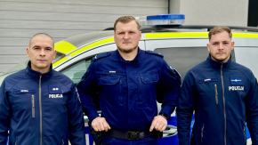 Policjanci wracający ze szkolenia pomogli rowerzyście, który miał atak epilepsji