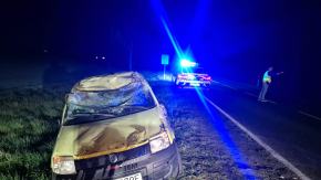 Dachowanie na DK94 w Łosiowie. 19-latka pod wpływem alkoholu