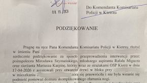 Kietrzańscy policjanci pomogli seniorce po groźnym upadku