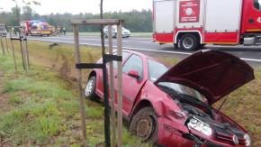 Zderzenie na łączniku obwodnicy Kędzierzyna-Koźla. Jedna osoba trafiła do szpitala