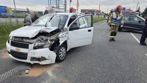 Kolizja dwóch aut na DK94 w rejonie Nakła