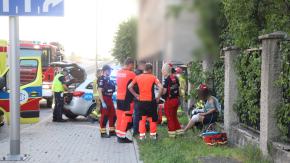 Upadek motocykla. Pasażerka została zabrana do szpitala