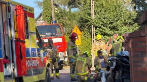 Zderzenie jednośladów w Dębiu. Dwie osoby trafiły do szpitala