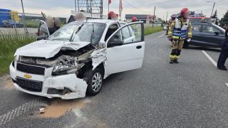 Kolizja dwóch aut na DK94 w rejonie Nakła
