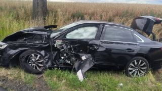 Zderzenie trzech samochodów w Suchej Psinie. W akcji dwa śmigłowce LPR.  AKTUALIZACJA 