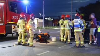 Motocyklista trafił do szpitala po zderzeniu z BMW w Opolu